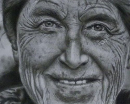 زن مسن - گالری نقاشی معجزه